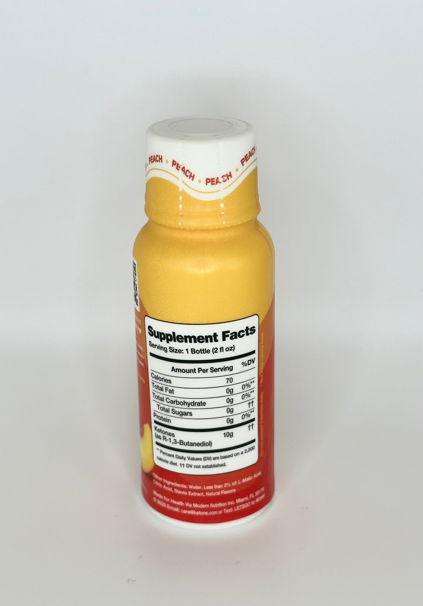Ketone-IQ Peach Energy Shot (no caffeine)