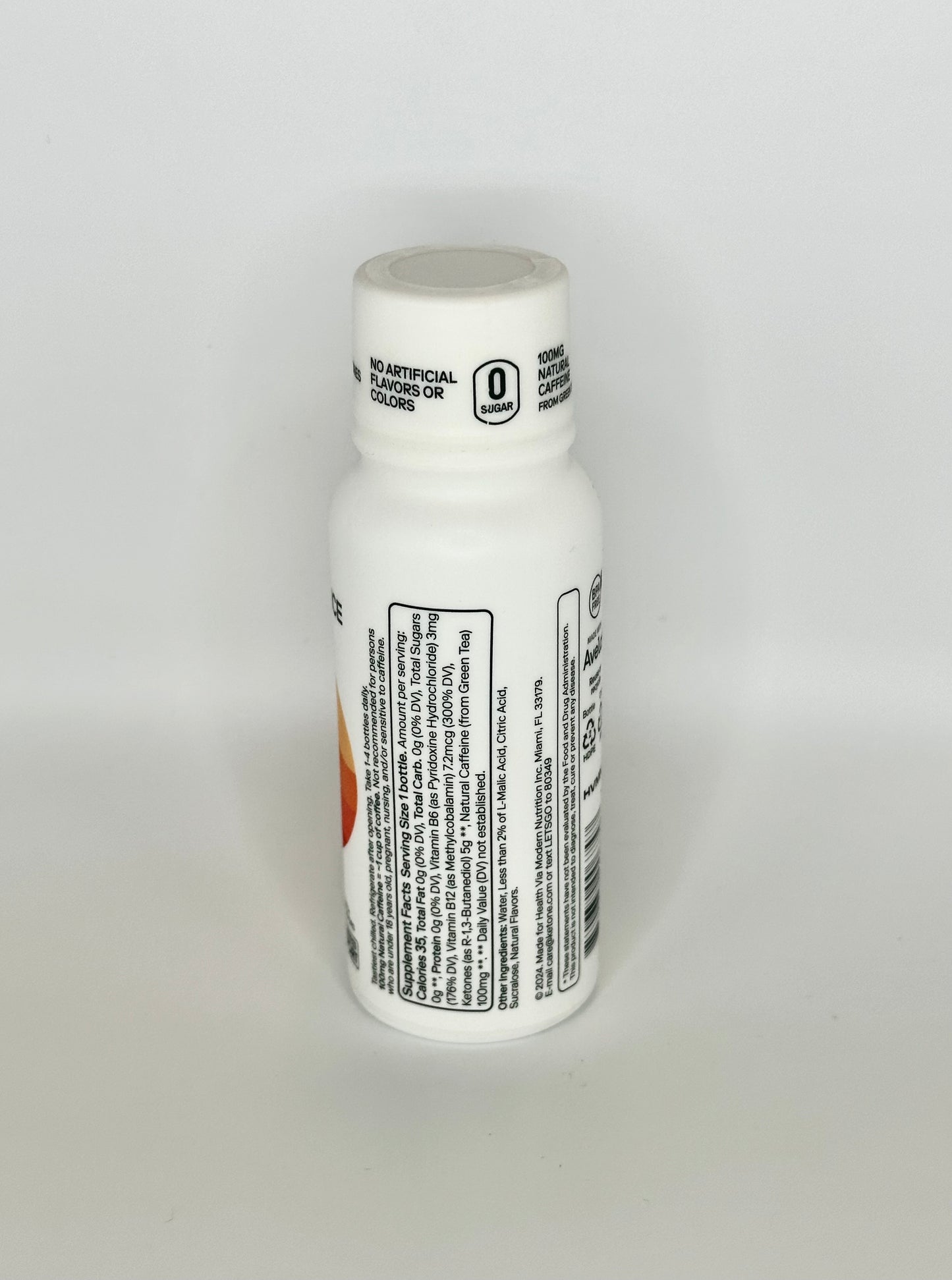 Ketone-IQ Peach Energy Shot (w/caffeine)